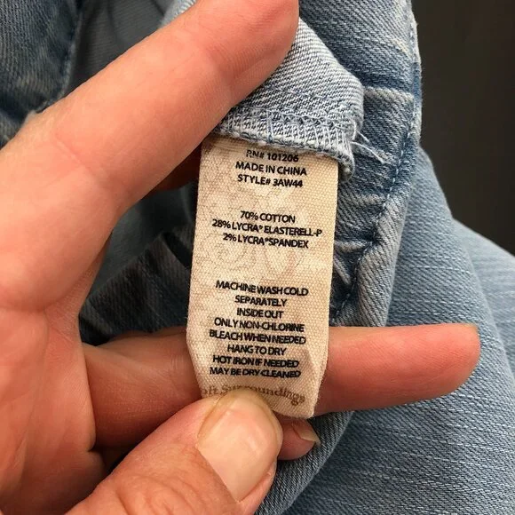 SOFT SURROUNDINGS Stretch Cotton Metro legging jeans jegging light L petite PL - Picture 5 of 8